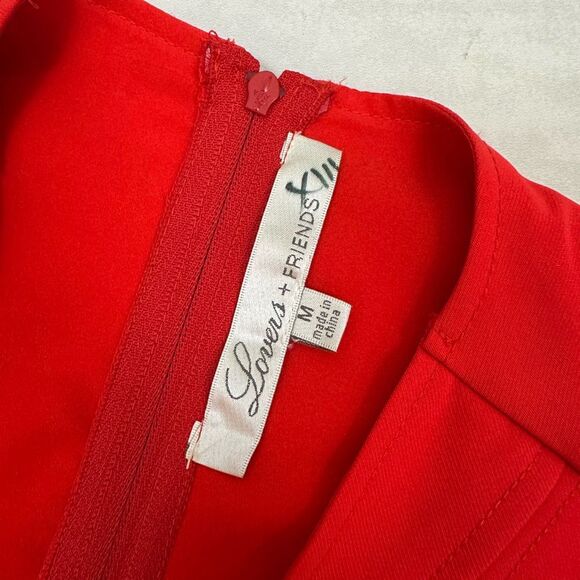 Lovers + Friends Red Cutout Design Party Club Mini Dress Medium - Picture 5 of 7